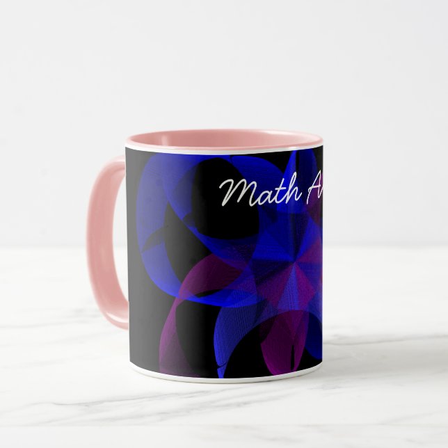 Cylindre géométrique 3D À 2D Math Art Café Mug (Devant gauche)
