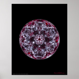 Cymatics: Metatron Cube Brainwave Sound Poster