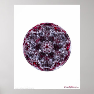 Cymatics: Metatron Cube Brainwave Sound Poster