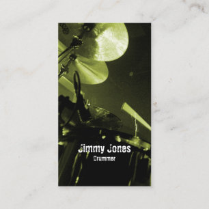 Cymbales tambour et Toms Carte de visite ocre