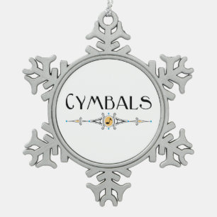 Cymbals Dekorationslinie Schneeflocken Zinn-Ornament