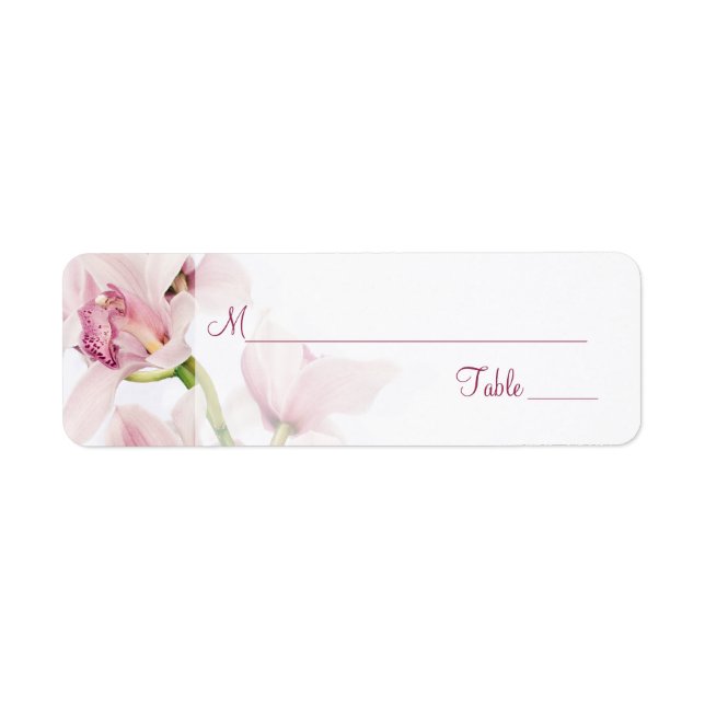 Cymbidium Orchid Wedding Platzkarte Labels (Vorne)
