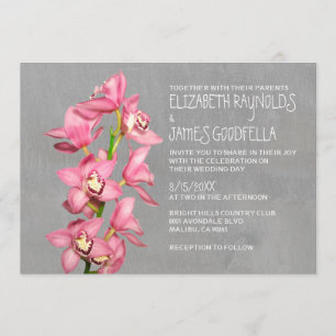 Cymbidium-Orchideen-Hochzeits-Einladungen Einladung