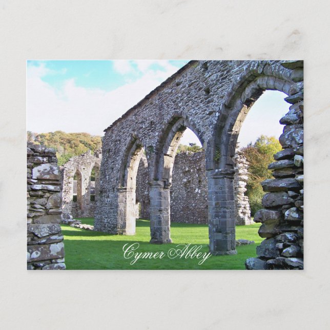 CYMER ABBEY WALES POSTKARTE (Vorderseite)