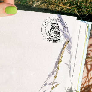 Cymric Cat, Buch aus der Bibliothek von Gummistempel