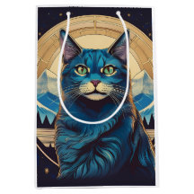 Cymric Cat With Mountain Backdrop Stars