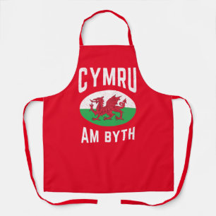 Cymru Am Byth Wales Flag Stolz Wales Vintage Rugby Schürze