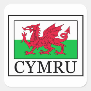 Cymru hat quadratischer aufkleber