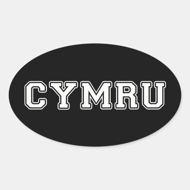 Cymru Ovaler Aufkleber (Vorderseite)