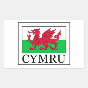 Cymru Rechteckiger Aufkleber