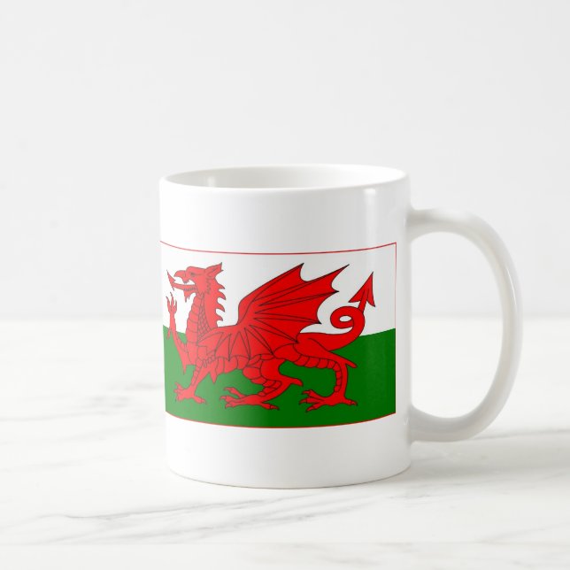 Cymru - Waliser-Flagge Kaffeetasse (Rechts)