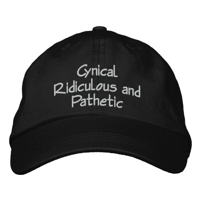 Cynical Rilächous and Pathetic Cap by CRaP USA Bestickte Baseballkappe (Vorderseite)