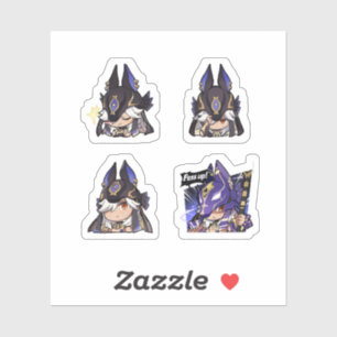 Cyno Genshin Impact 4er Stickerbogen Aufkleber