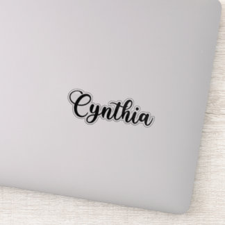 Cynthia Name - Handgeschriebene Kalligrafie Aufkleber