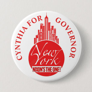 Cynthia Nixon für NY Gouverneur Button