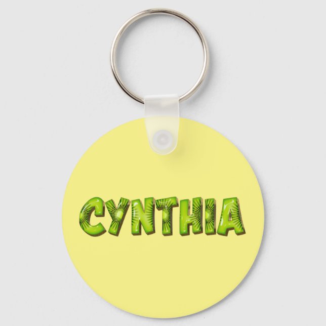 Cynthia Nom Kiwi Design Porte-clés (Recto)