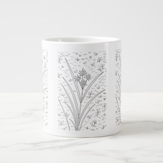 Cyperus esculentus - Gelbe Nutsebe Jumbo-Tasse (Vorderseite)