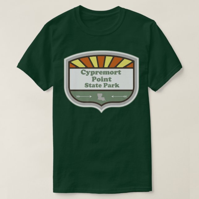 Cypremort Point Staat Park Louisiana LA Abzeichen  T-Shirt (Design vorne)