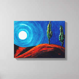 Cypress Moon Leinwanddruck
