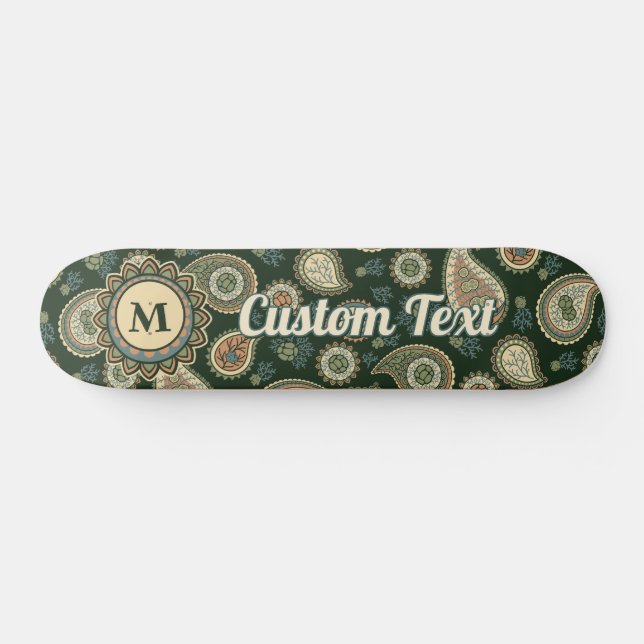 Cypress Paisley Pattern Skateboard (Horizontal)
