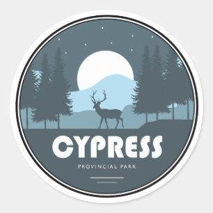 Cypress Provincial Park Deer Runder Aufkleber