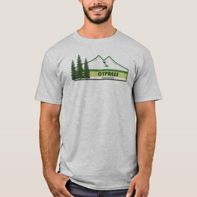 Cypress Provincial Park Green Stripes T-Shirt (Vorderseite)