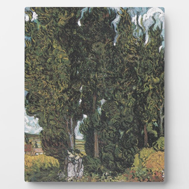 Cypress Trees by Van Gogh Fotoplatte (Vorderseite)