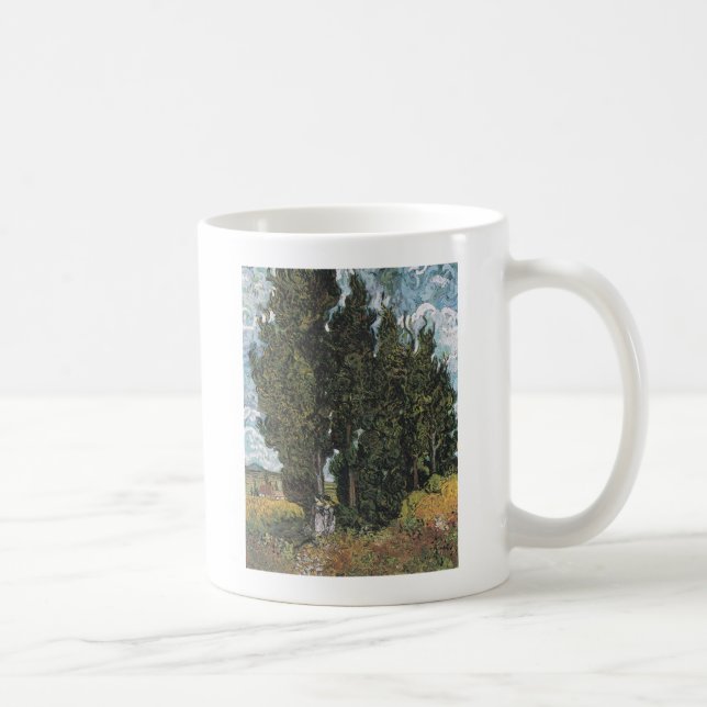 Cypress Trees by Van Gogh Kaffeetasse (Rechts)