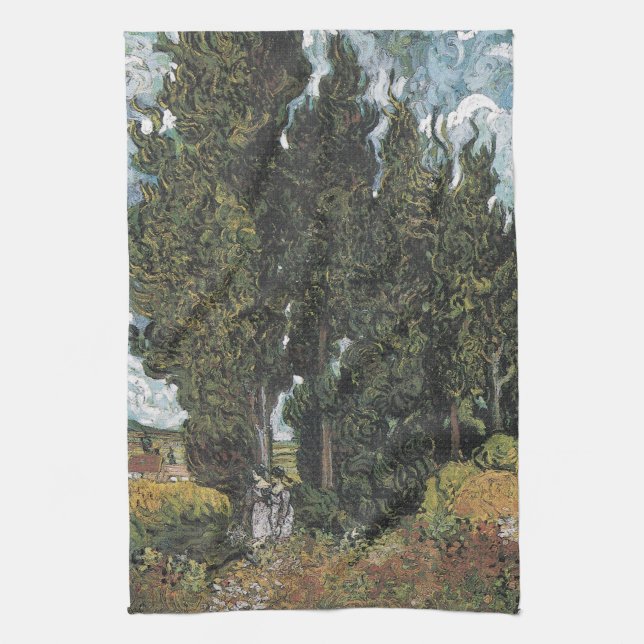 Cypress Trees by Van Gogh Küchentuch (Vertikal)