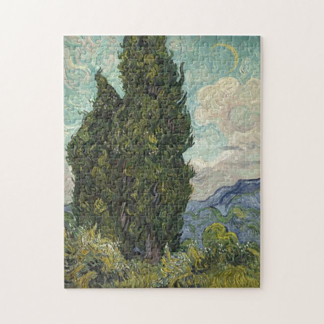 Cypressen von Van Gogh Gemälde Art (Vertikal)