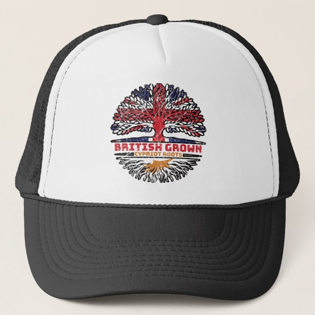 Cyprus Cypriot Cypriote Uk United Kingdom British Truckerkappe (Vorderseite)