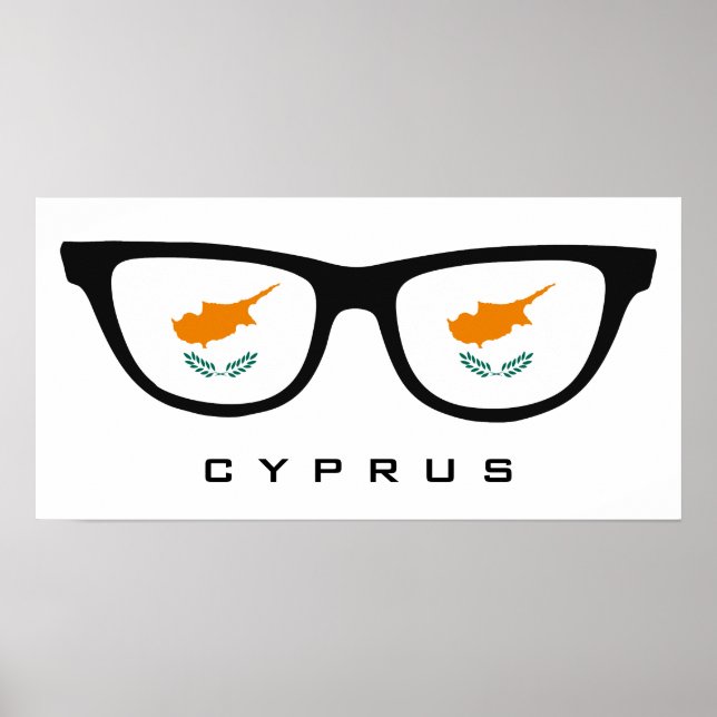 Cyprus Shades Custom Text & Color Poster (Vorne)