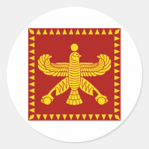 Cyrus die große Standardflagge Runder Aufkleber