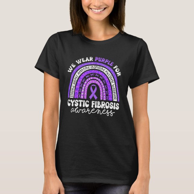 Cystic Fibrosis Awareness Tee We Wear Purple CF Ra (Vorderseite)