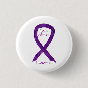 Cystische Fibrose Awareness Ribbon Custom Art Butt Button