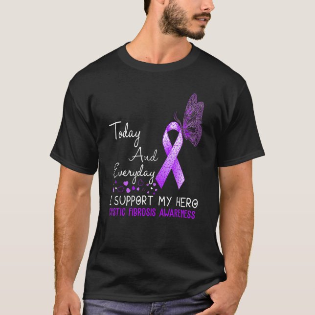 Cystische Fibrose Bewusstsein, ich unterstütze mei T-Shirt (Vorderseite)