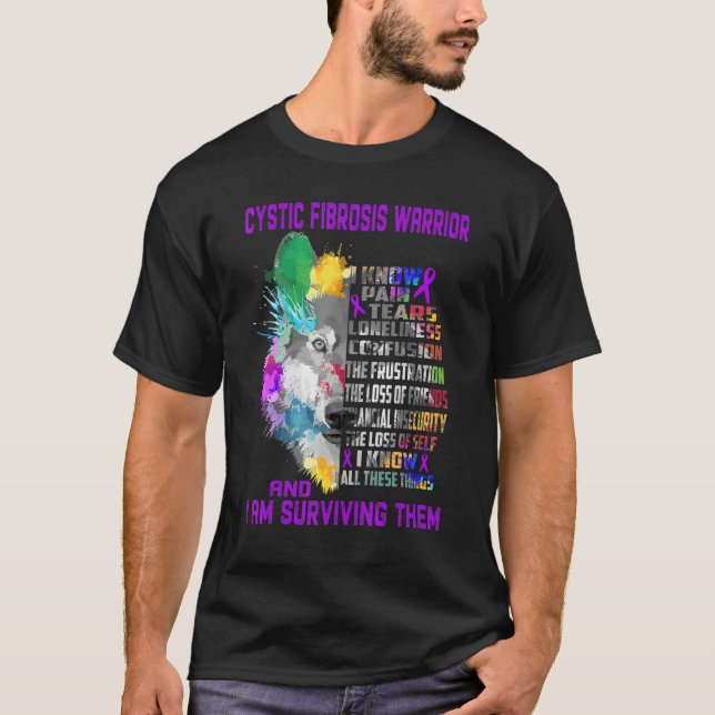 Cystische Fibrose ich kenne alles und ich bin Surv T-Shirt (Vorderseite)