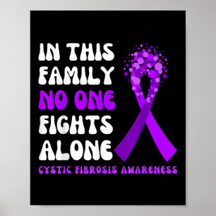 Cystische Fibrose - Sensibilisierungsband Lila Fam Poster