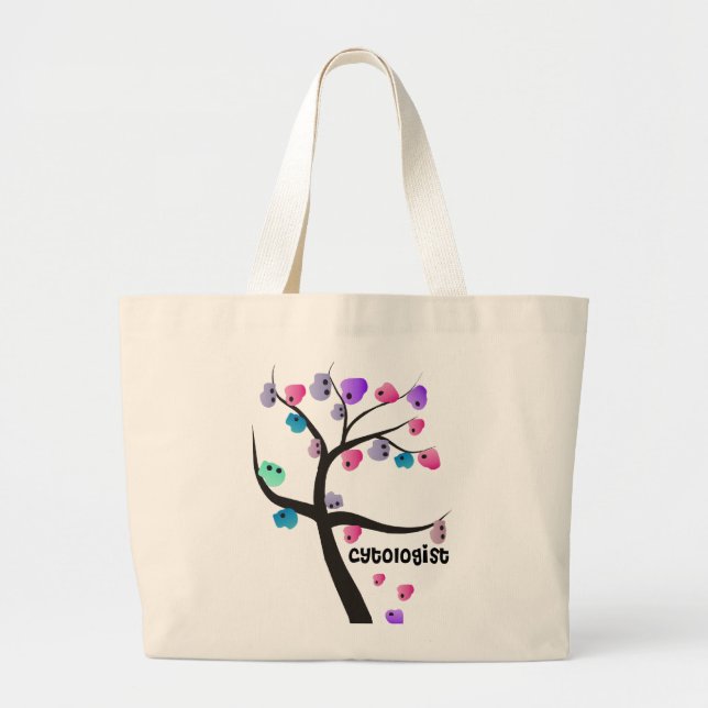 Cytologist-Geschenk-einzigartiger Baum mit Jumbo Stoffbeutel (Vorne)