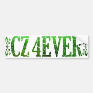 CZ 4 je in texturiertem Grün Autoaufkleber
