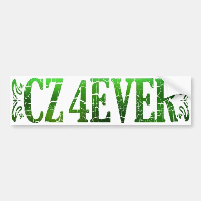 CZ 4 je in texturiertem Grün Autoaufkleber (Vorne)