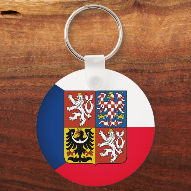 Czech Republic & Czech Flag fashion / sports fans Schlüsselanhänger (Vorderseite)