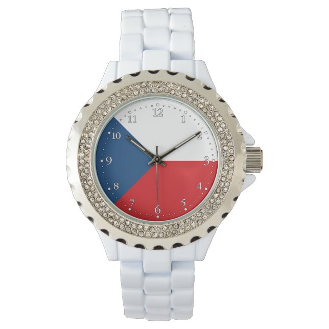 Czech Republic Flag Armbanduhr (Vorderseite)
