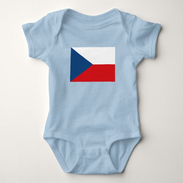 Czech Republic Flag Baby Strampler (Vorderseite)