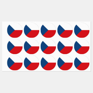 Czech Republic Flag Etiketten