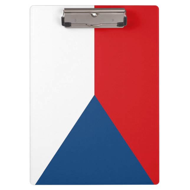 Czech Republic Flag Klemmbrett (Vorderseite)