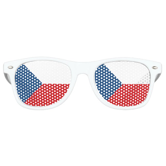 Czech Republic Flag Partybrille (Vorderseite)