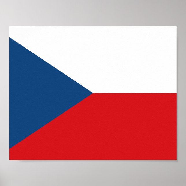 Czech Republic Flag Poster (Vorne)