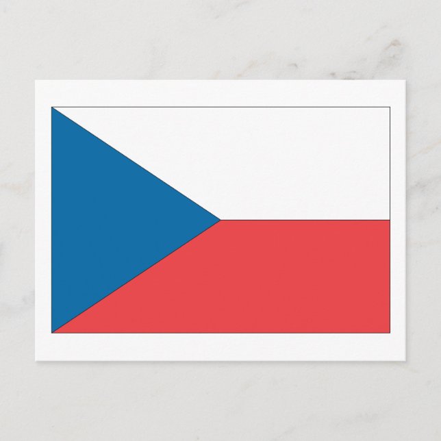 Czech Republic Flag Postkarte (Vorderseite)