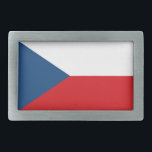 Czech Republic Flag Rechteckige Gürtelschnalle<br><div class="desc">Die Nationalflagge der Tschechischen Republik.</div>